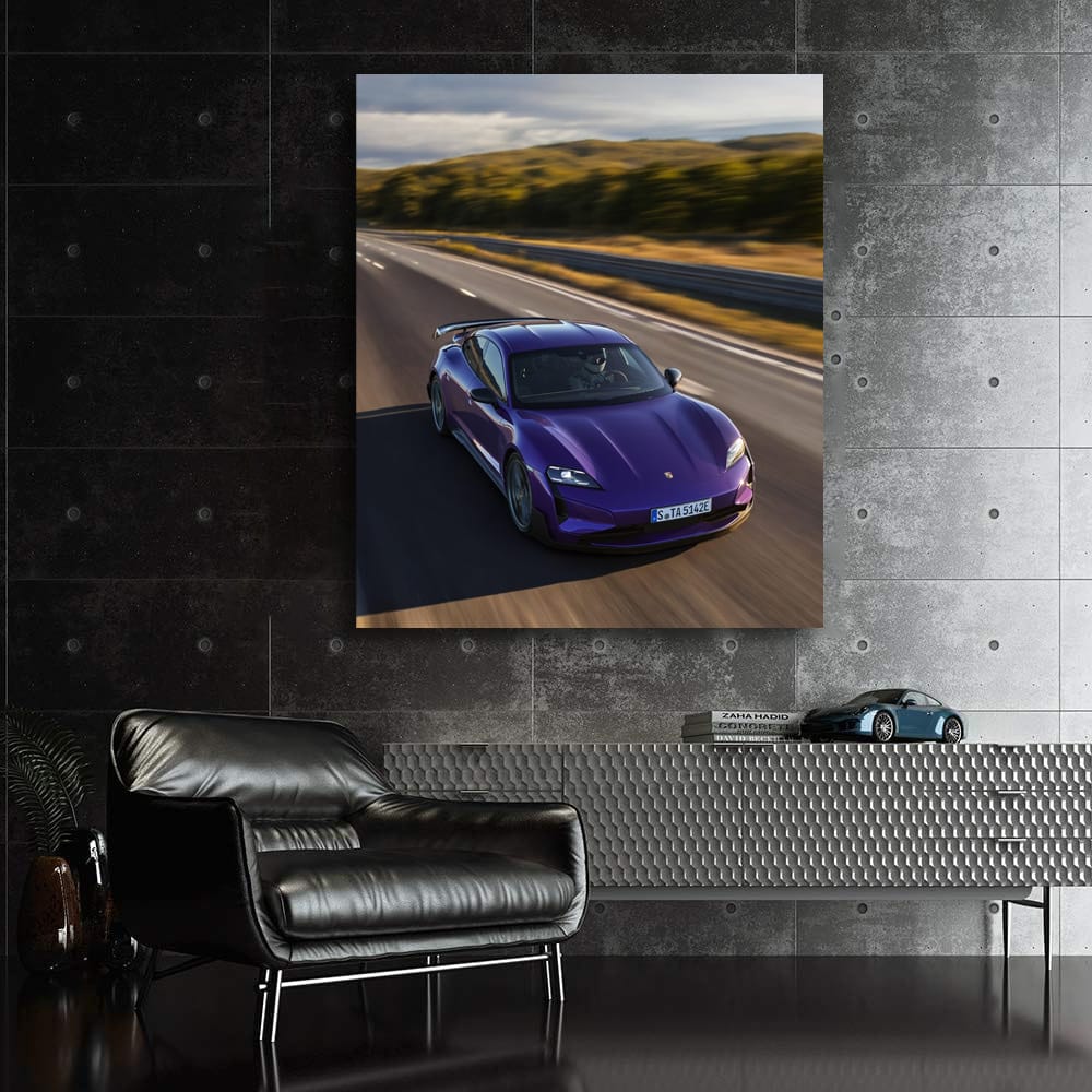 Porsche Taycan Turbo GT in Purple - Thrilling Road Performer