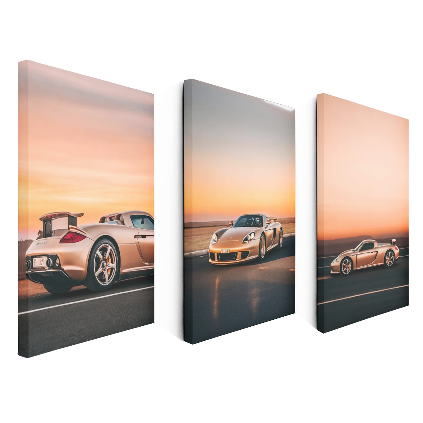 Porsche Pink Sunset Set of 3