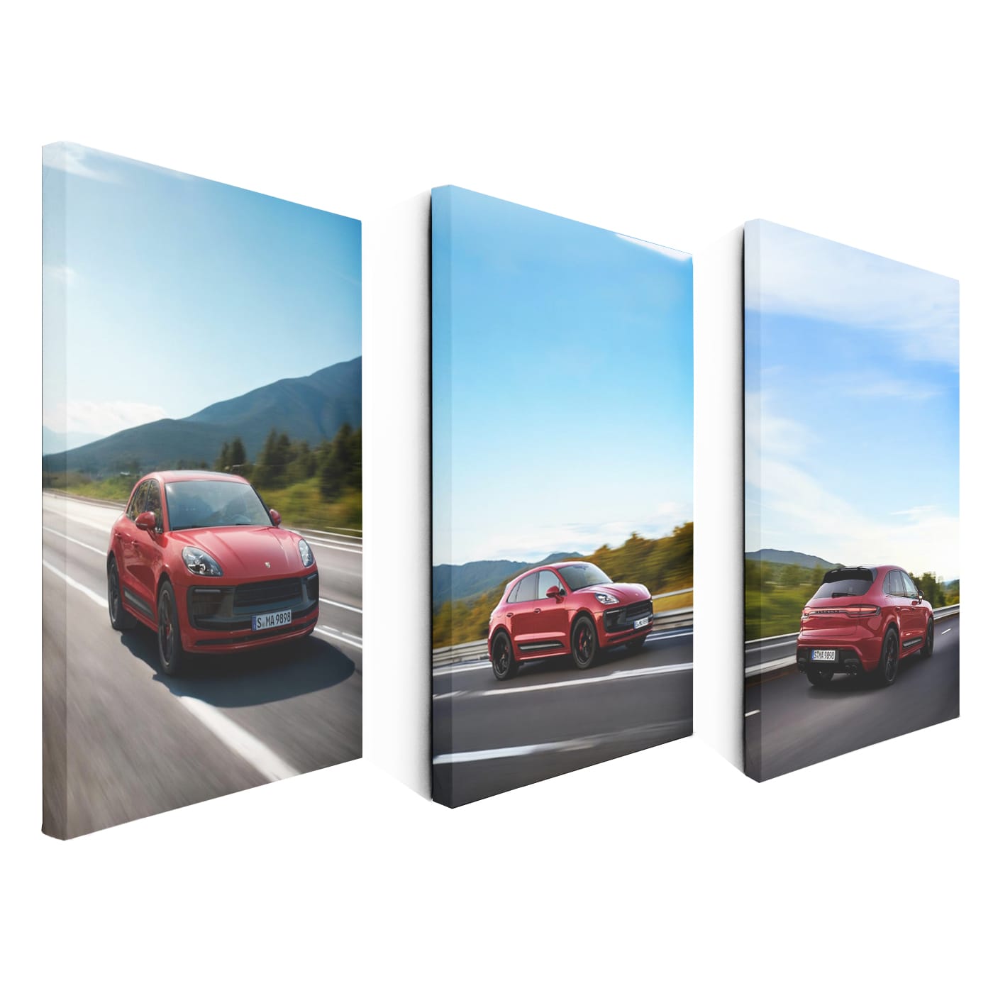 Porsche Red Road Set of 3