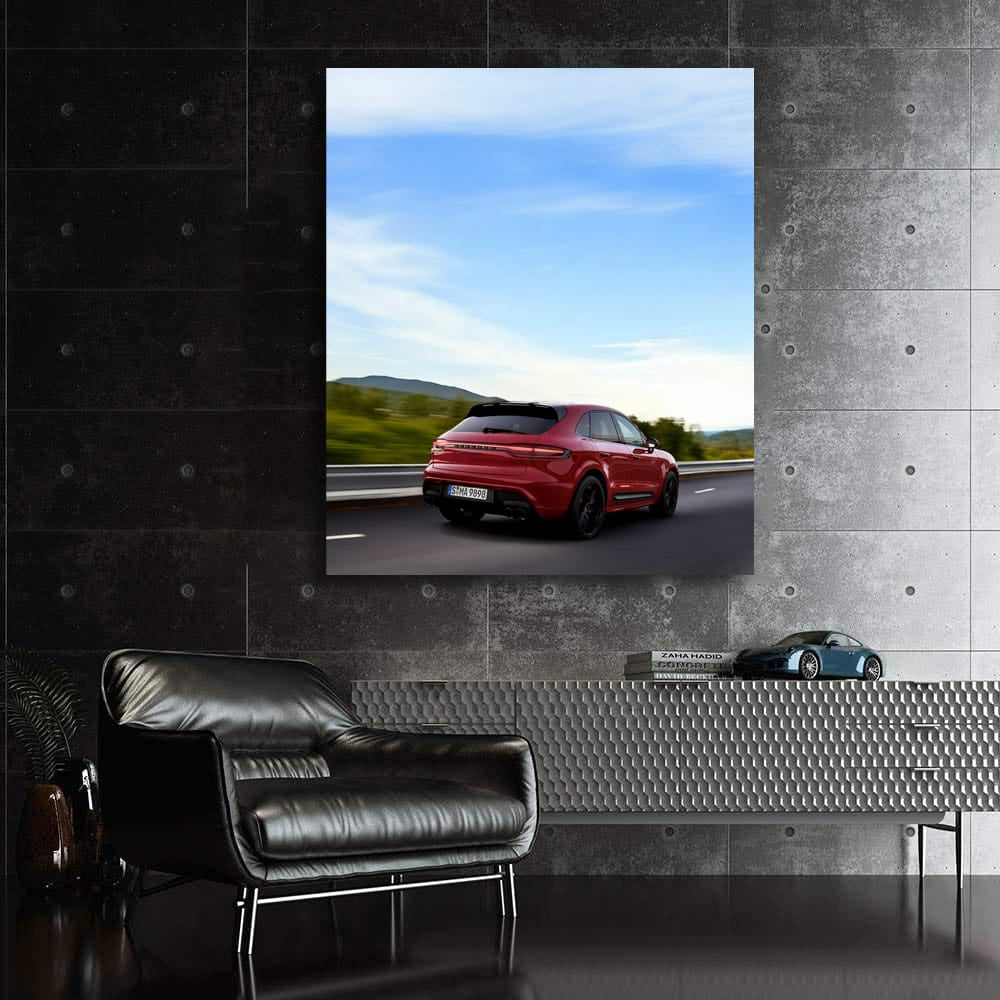 Red Porsche on Scenic Road - Sleek Performance Machine