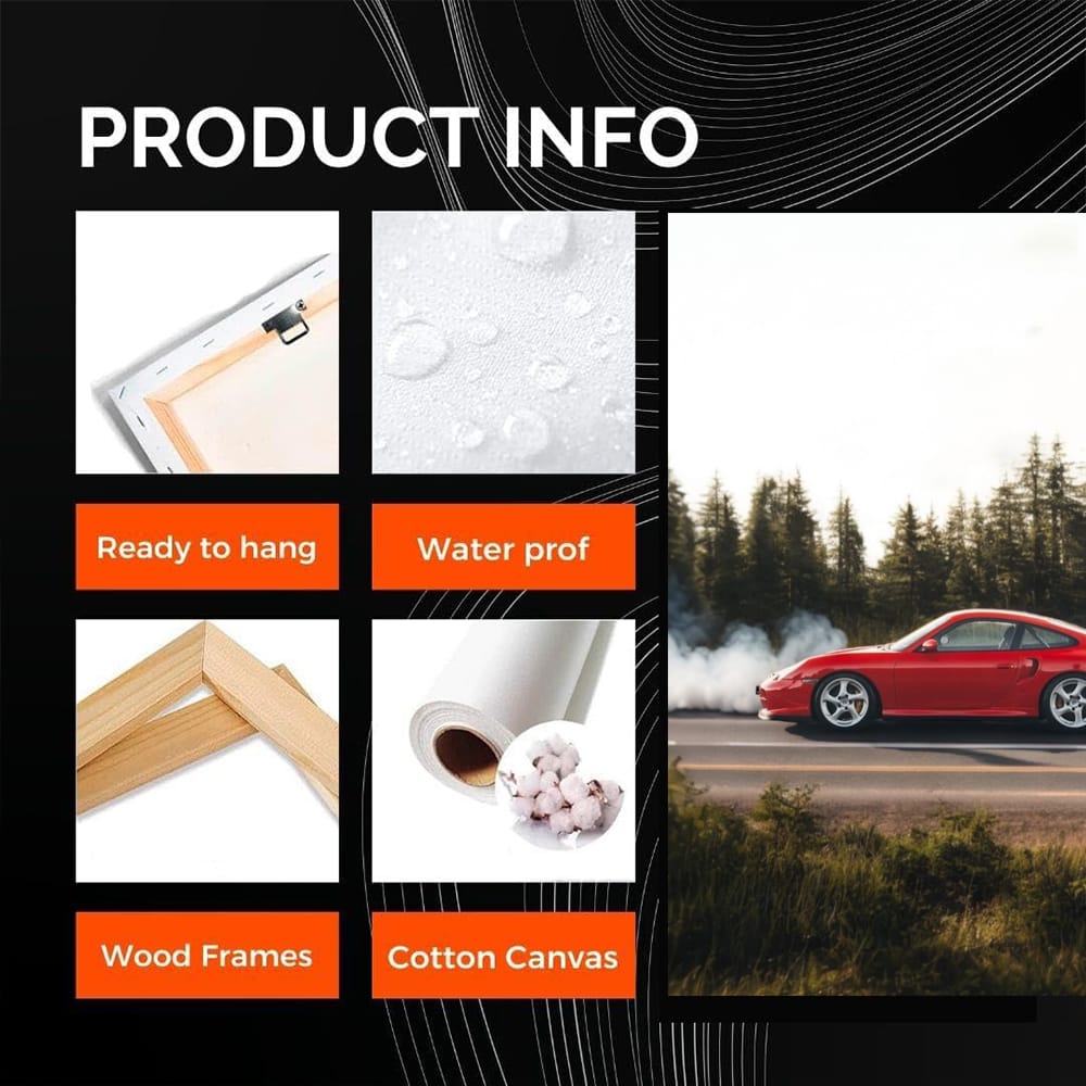 Red Porsche with Smoke - Dynamic Elegance in Motion
