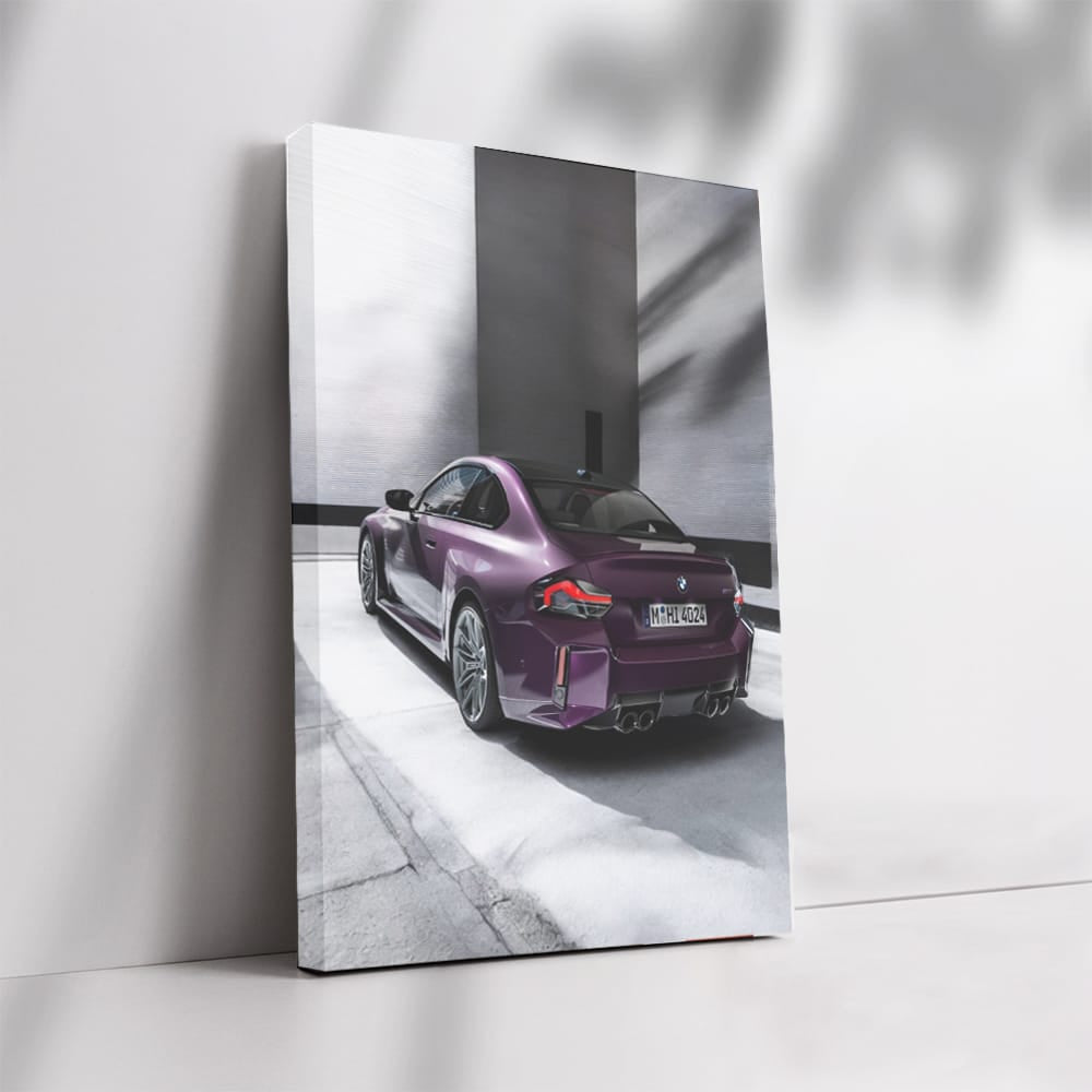 Rear View of Purple BMW M2 - Bold and Dynamic Style