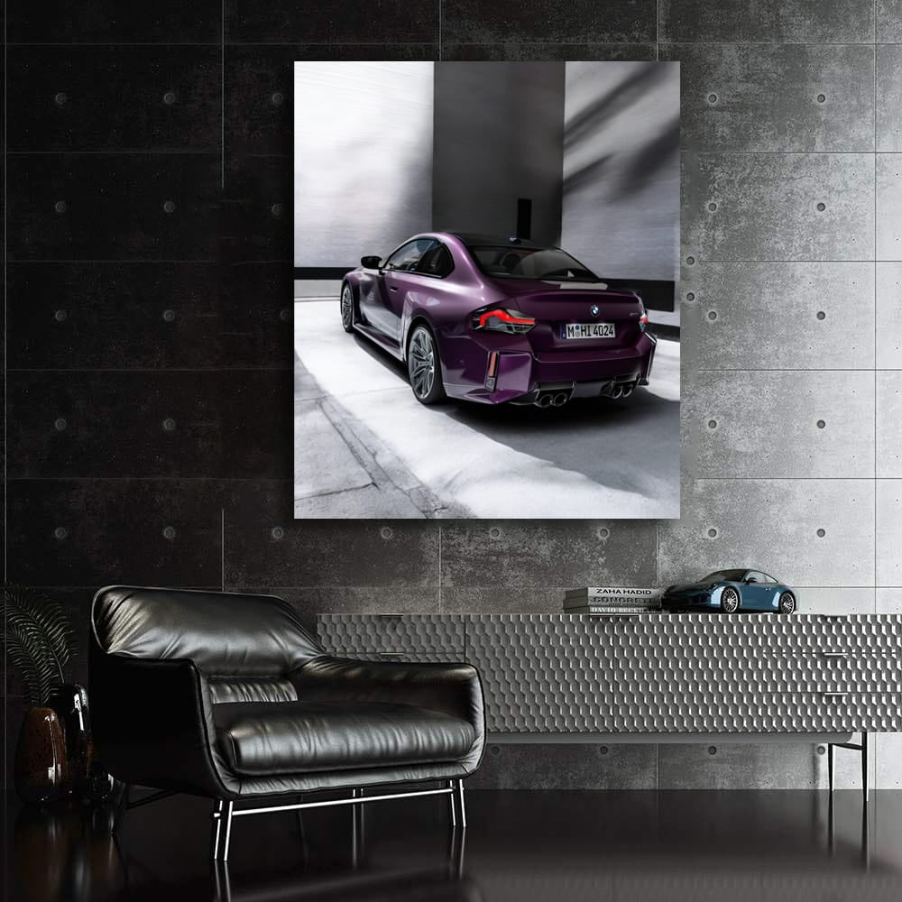 Purple Bmw M2 Back Vie Wall Art