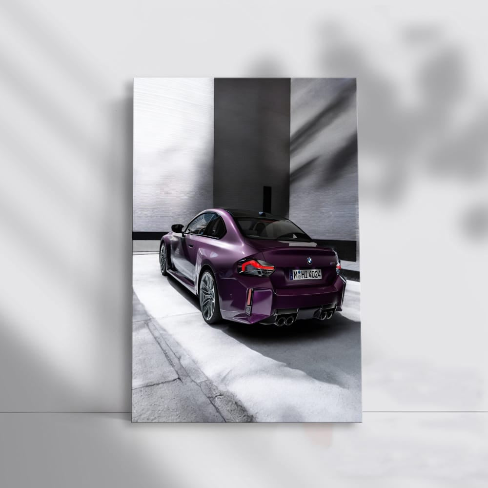 Rear View of Purple BMW M2 - Bold and Dynamic Style