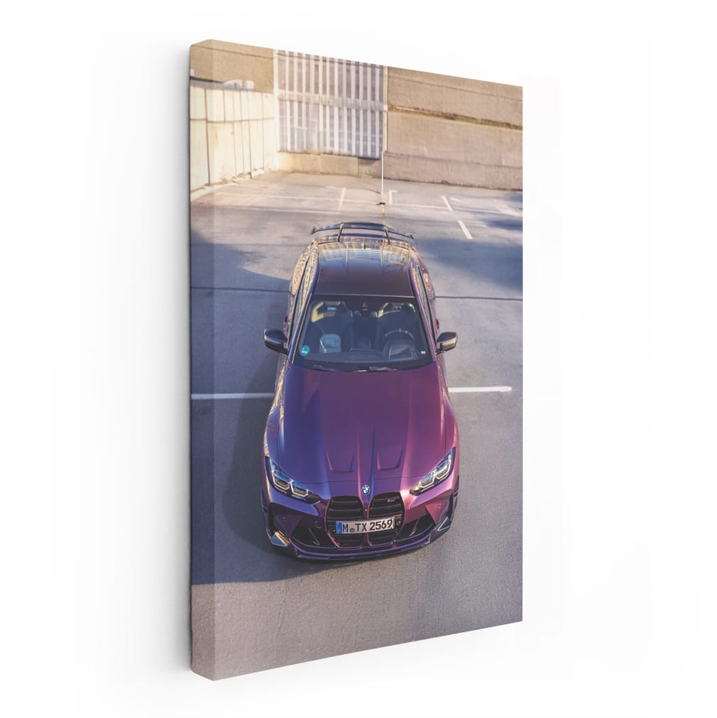 Purple M4 Bmw G82 On Parkin Wall Art