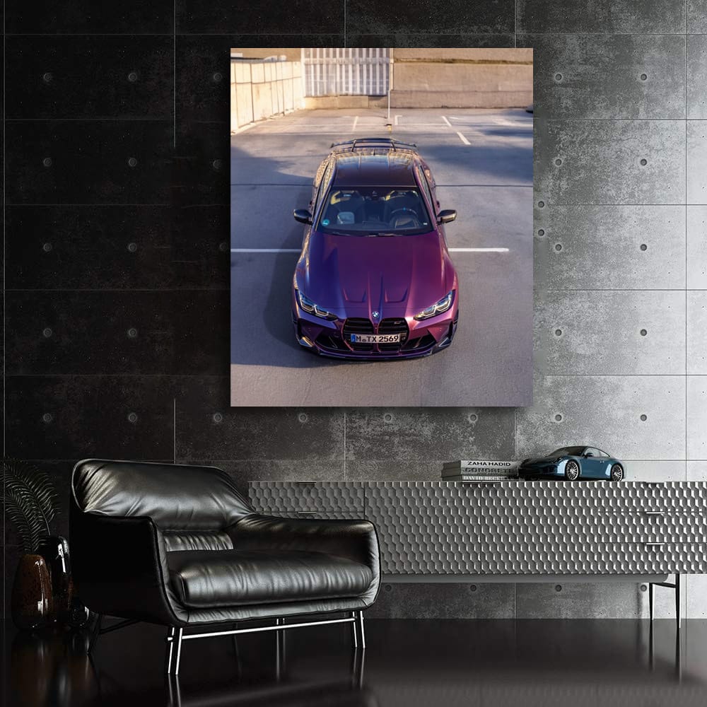 Sleek Purple BMW M4 G82 Parked: Power Meets Elegance