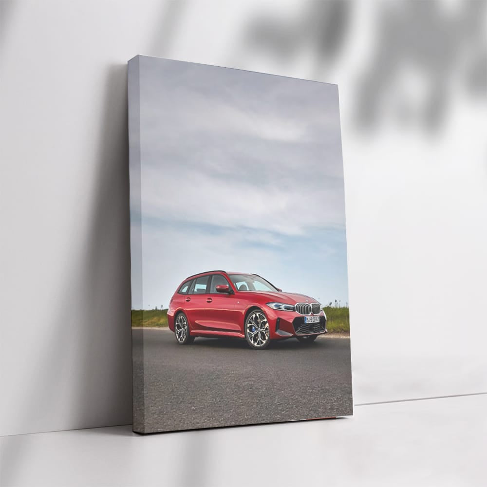 Red Bmw Wagon Restylin Wall Art