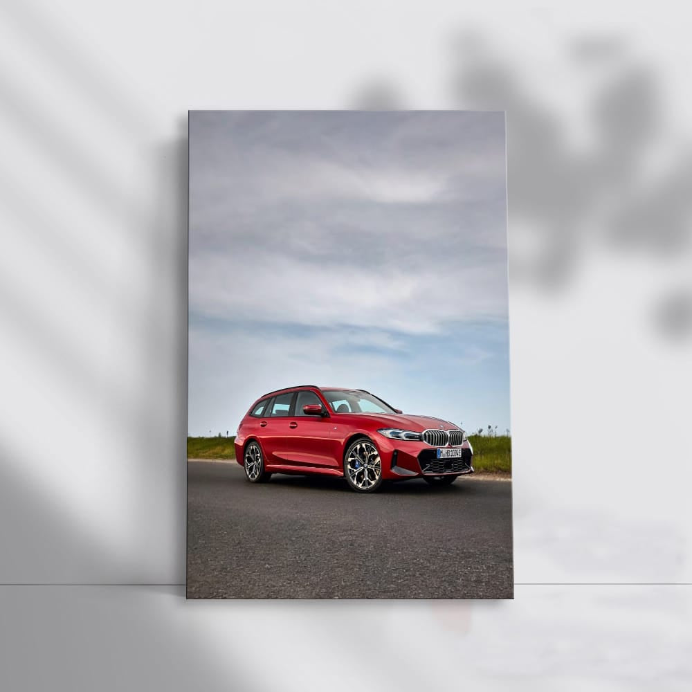 Red Bmw Wagon Restylin Wall Art