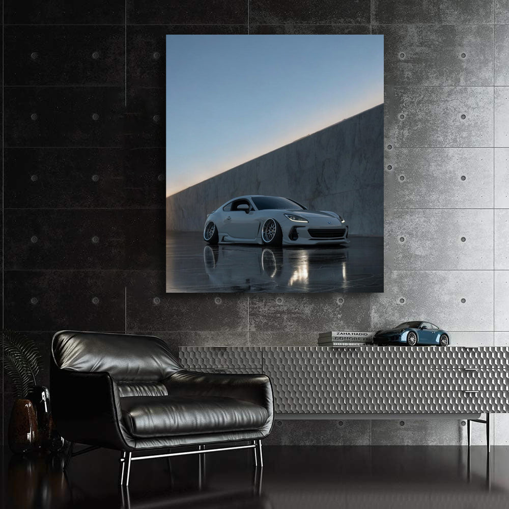 Subaru BRZ with Marble Backdrop - Sleek and Sporty Design