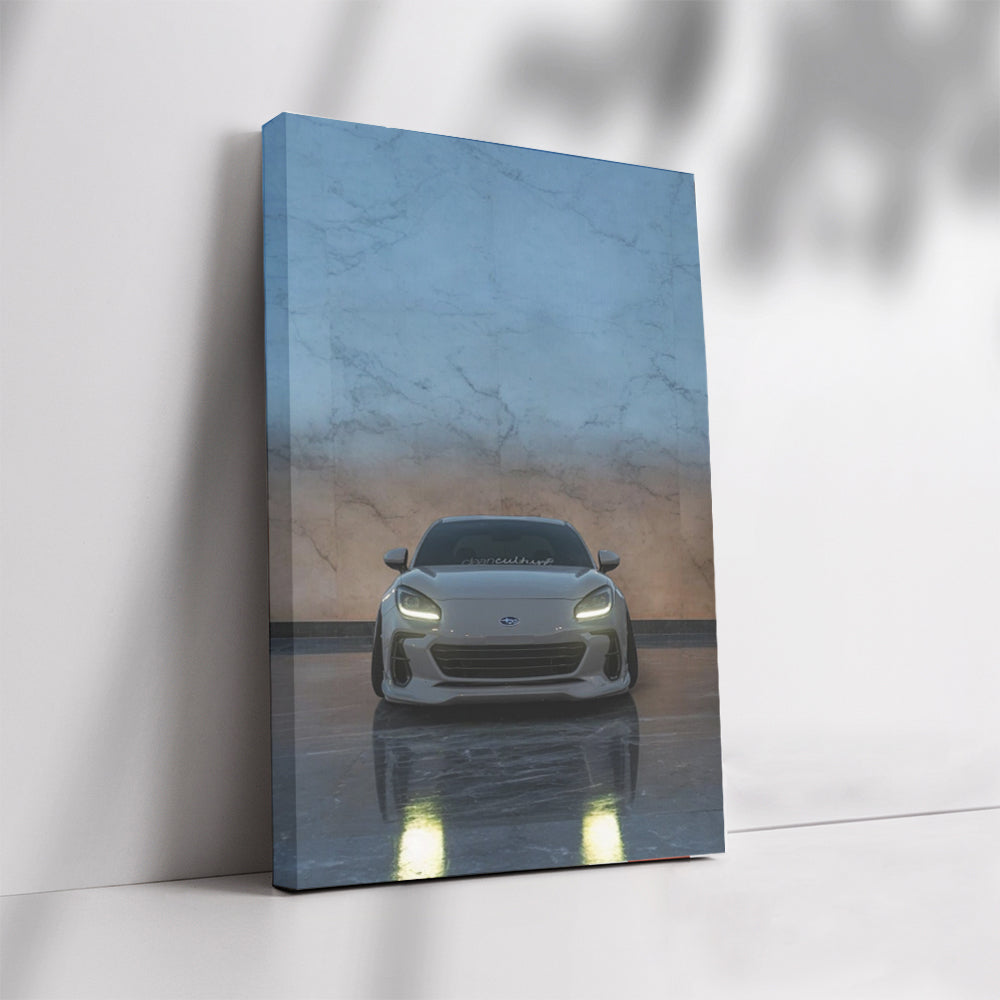 Subaru BRZ on Marble Backdrop - Sleek and Sporty Design