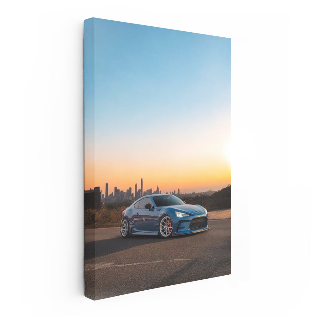 Subaru BRZ at Sunset: City Backdrop - Sporty Elegance