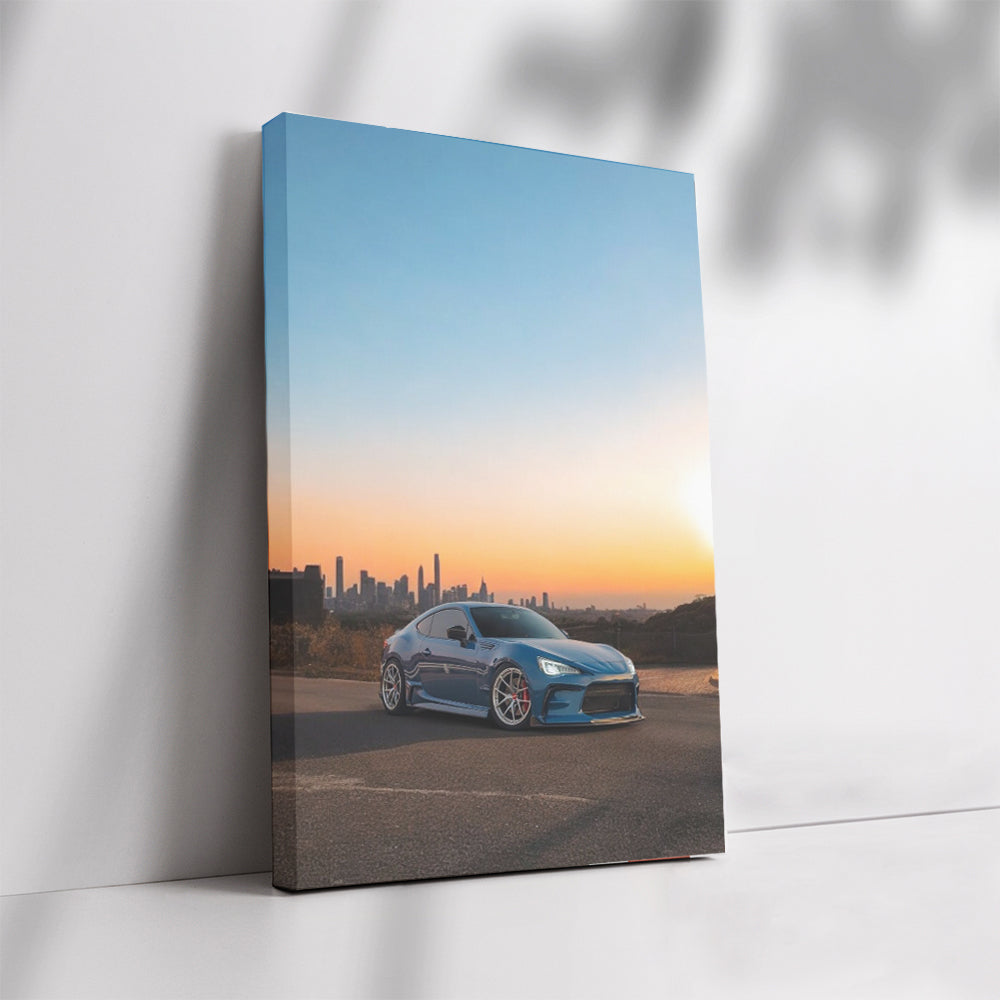 Subaru BRZ at Sunset: City Backdrop - Sporty Elegance