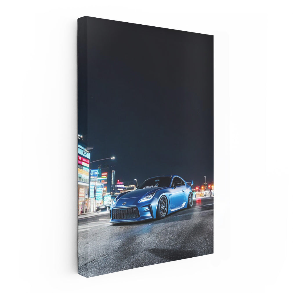 Subaru BRZ Under Night City Lights - Dynamic and Sleek