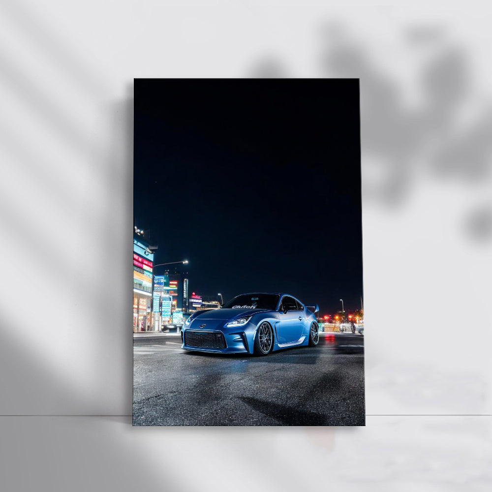 Subaru BRZ Under Night City Lights - Dynamic and Sleek