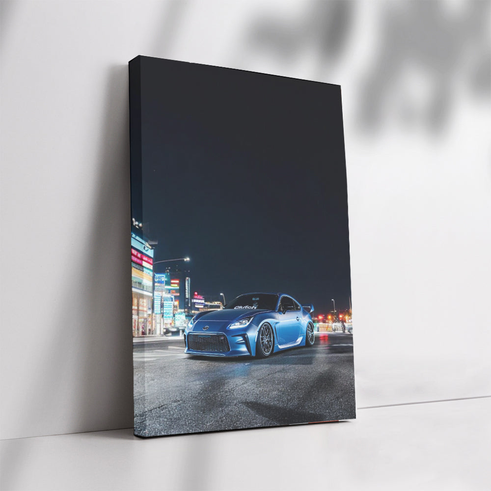 Subaru BRZ Under Night City Lights - Dynamic and Sleek
