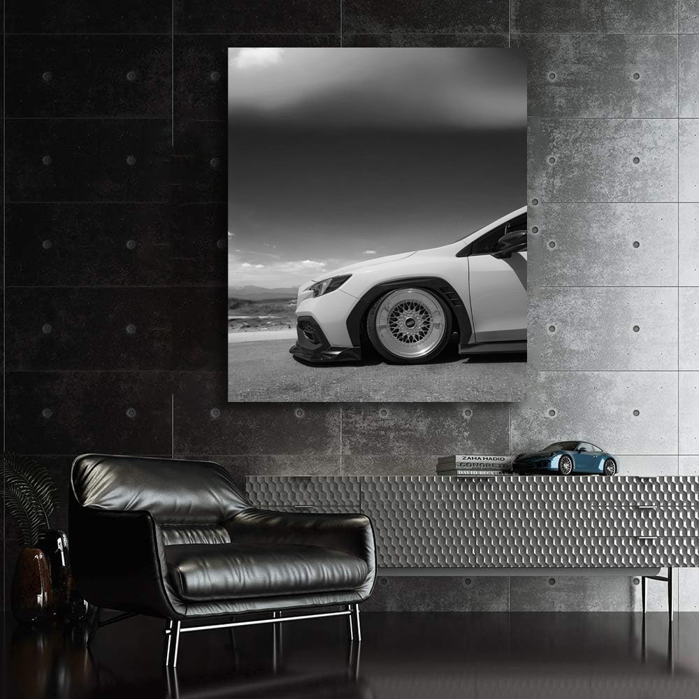Subaru BRZ Black & White Photo - Stylish and Sporty