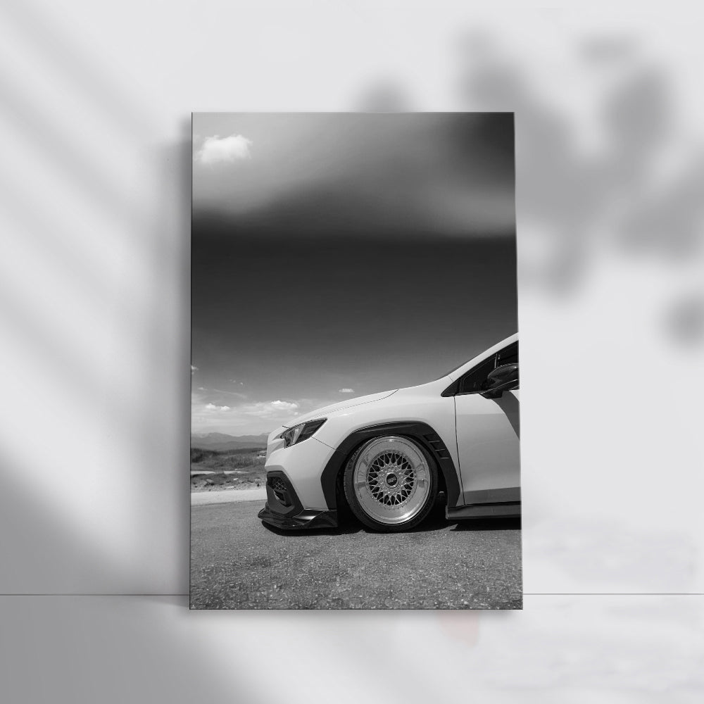 Subaru BRZ Black & White Photo - Stylish and Sporty
