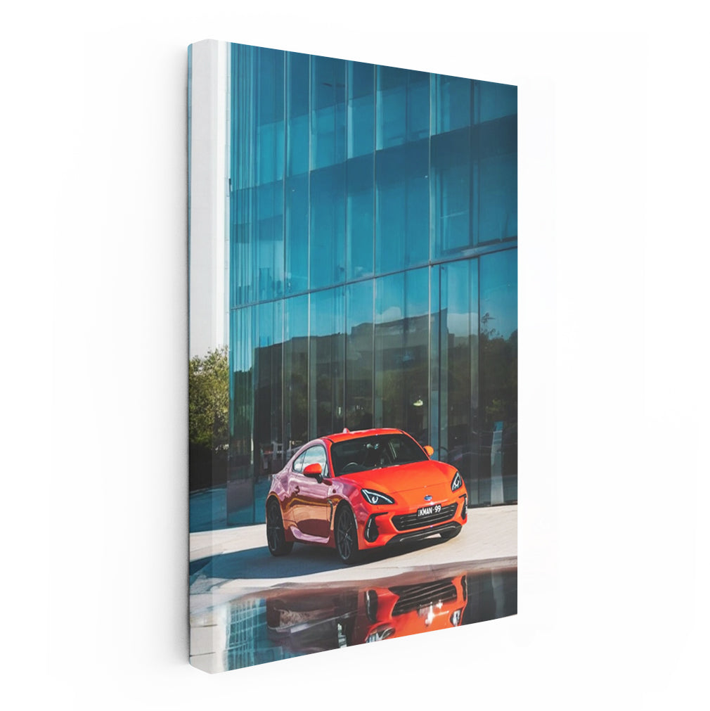 Subaru BRZ Glass Building Photo - Sleek and Sporty Design
