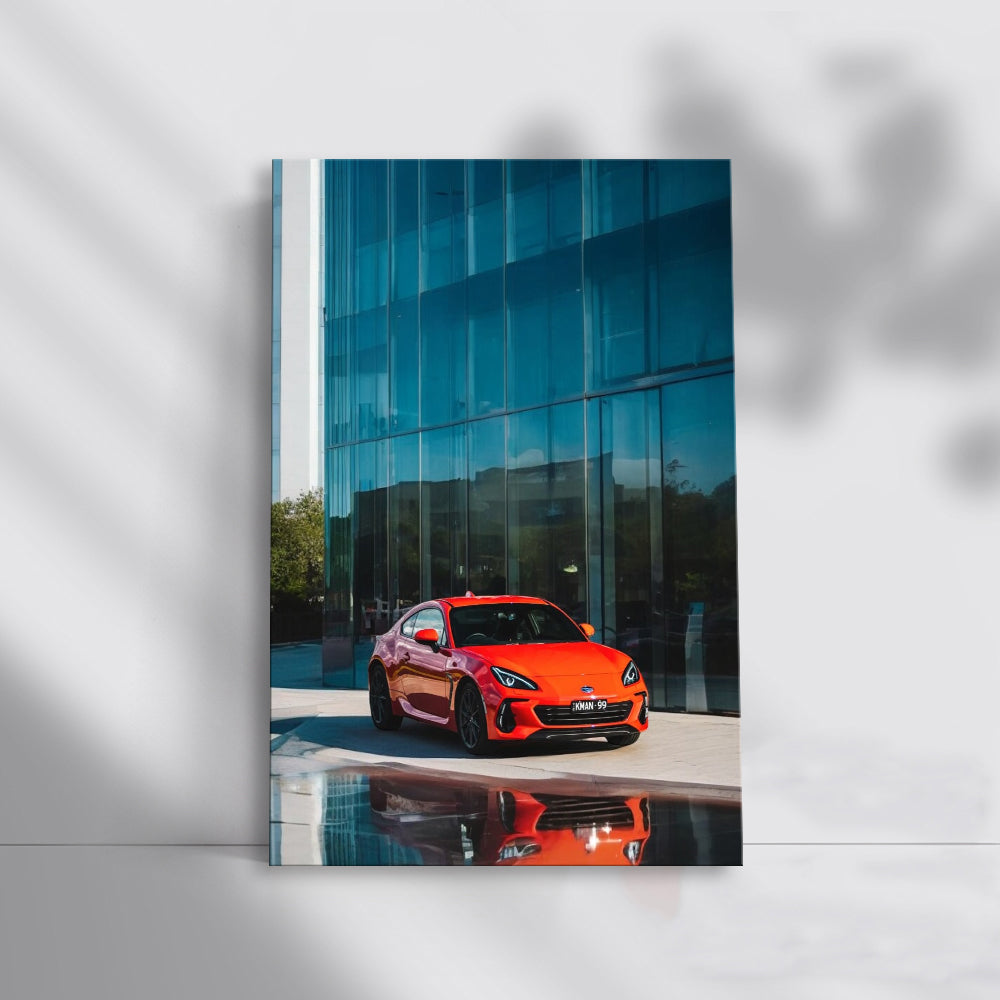 Subaru BRZ Glass Building Photo - Sleek and Sporty Design