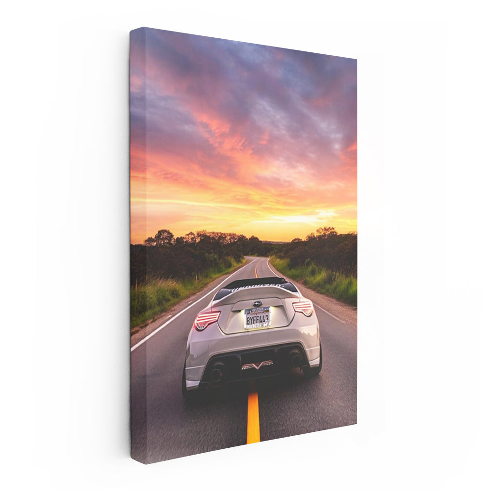 Subaru BRZ Cruising at Sunset - Sporty Elegance on Wheels