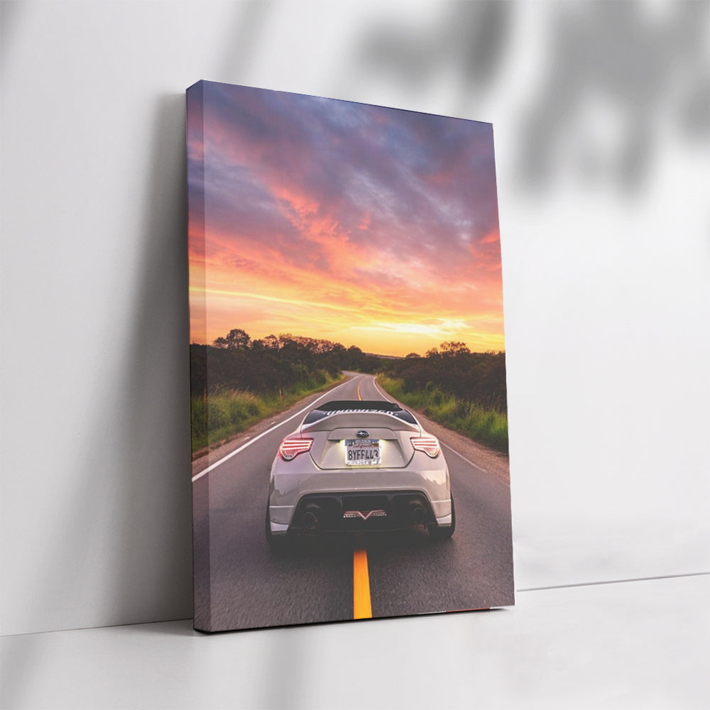 Subaru BRZ Cruising at Sunset - Sporty Elegance on Wheels