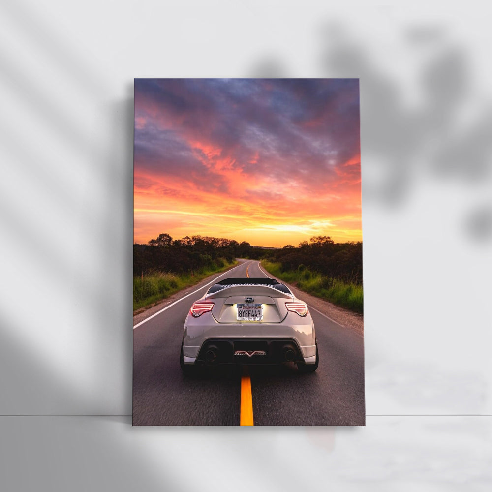 Subaru BRZ Cruising at Sunset - Sporty Elegance on Wheels