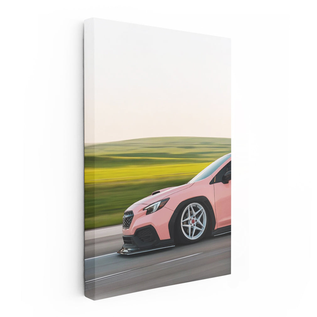 Pink Subaru BRZ on Road - Stylish Sporty Ride