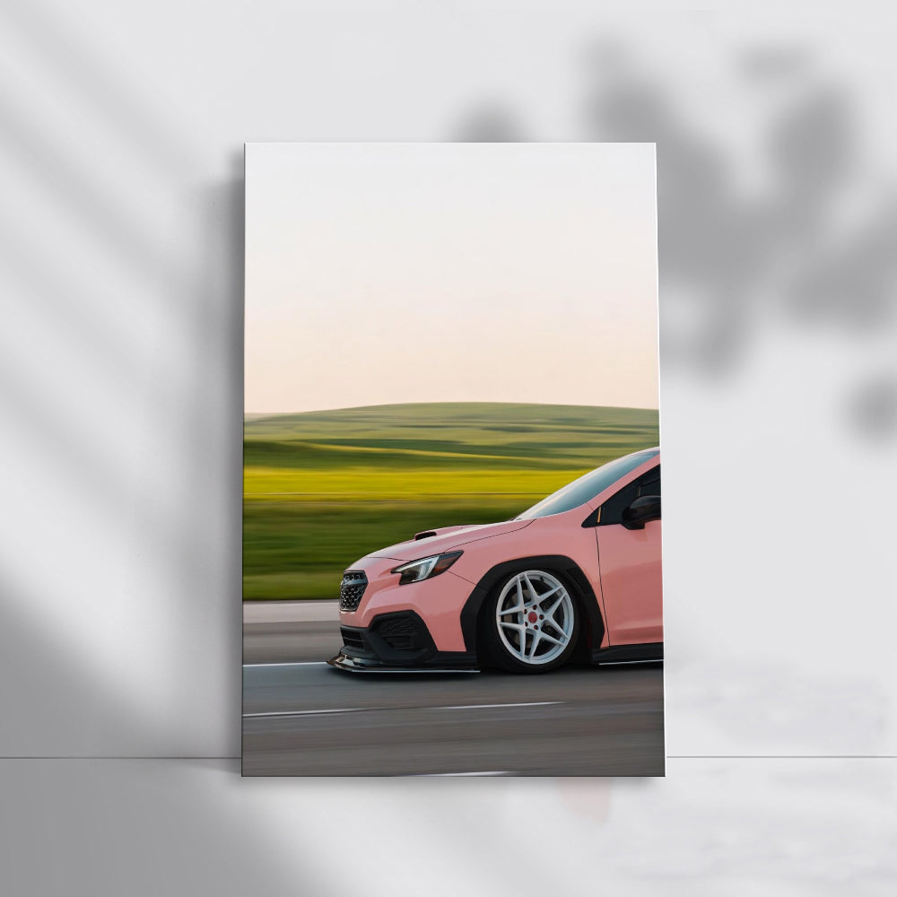 Pink Subaru BRZ on Road - Stylish Sporty Ride