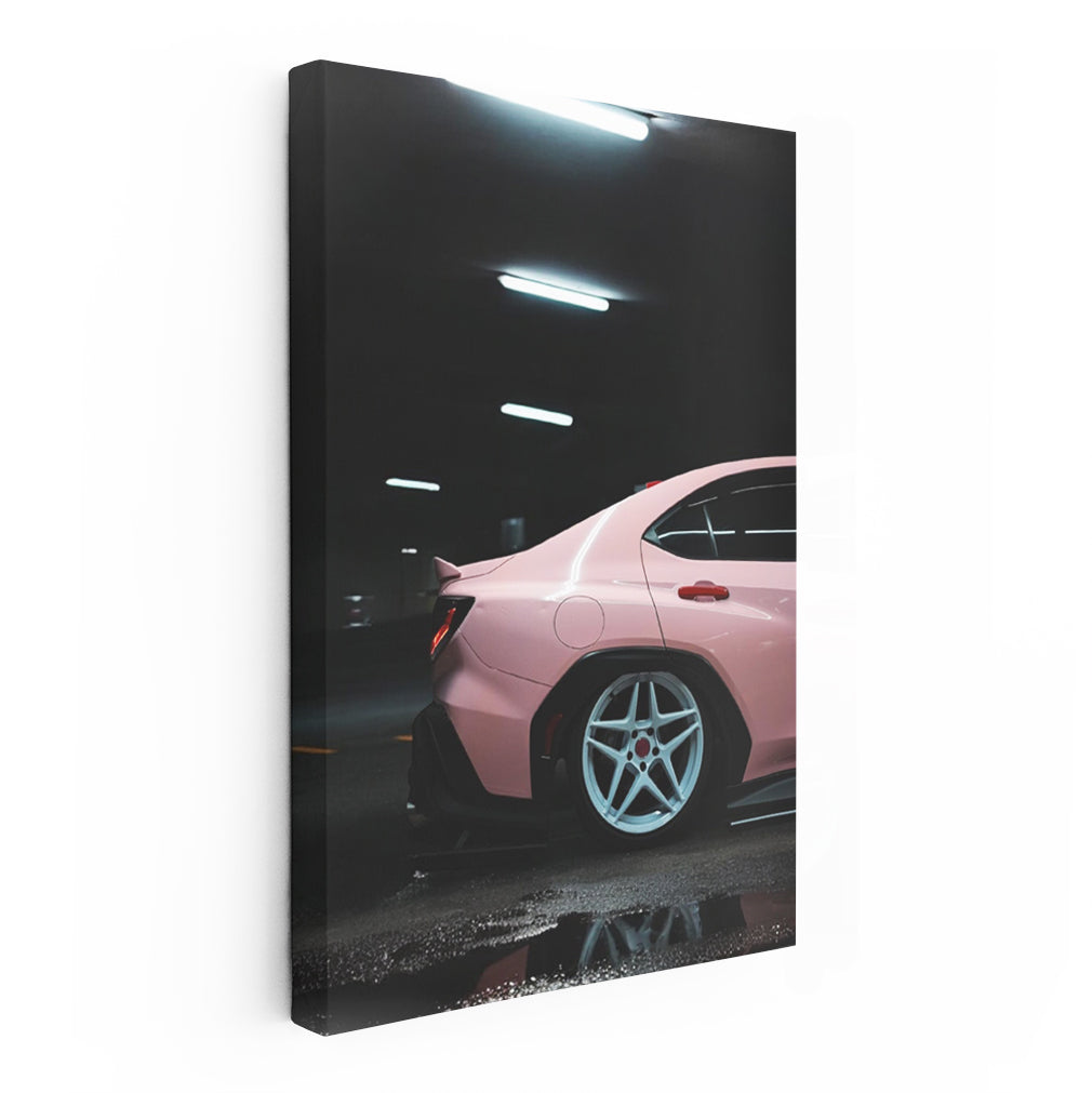 Pink Subaru BRZ in Underground Parking - Sporty Elegance