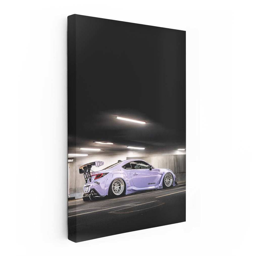 Purple Subaru BRZ in Underground Parking - Sporty Elegance
