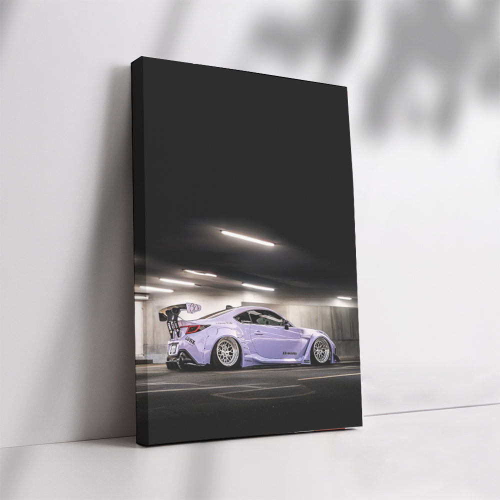 Purple Subaru BRZ in Underground Parking - Sporty Elegance