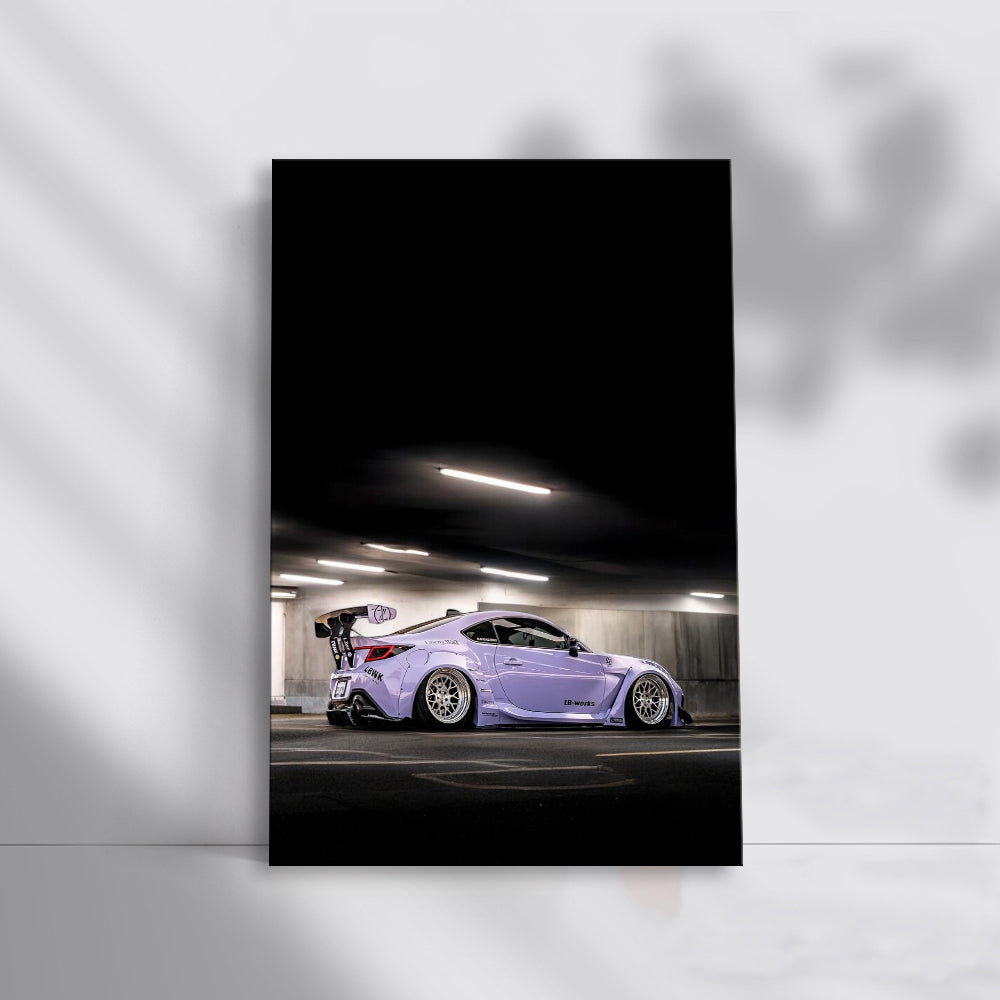 Purple Subaru BRZ in Underground Parking - Sporty Elegance