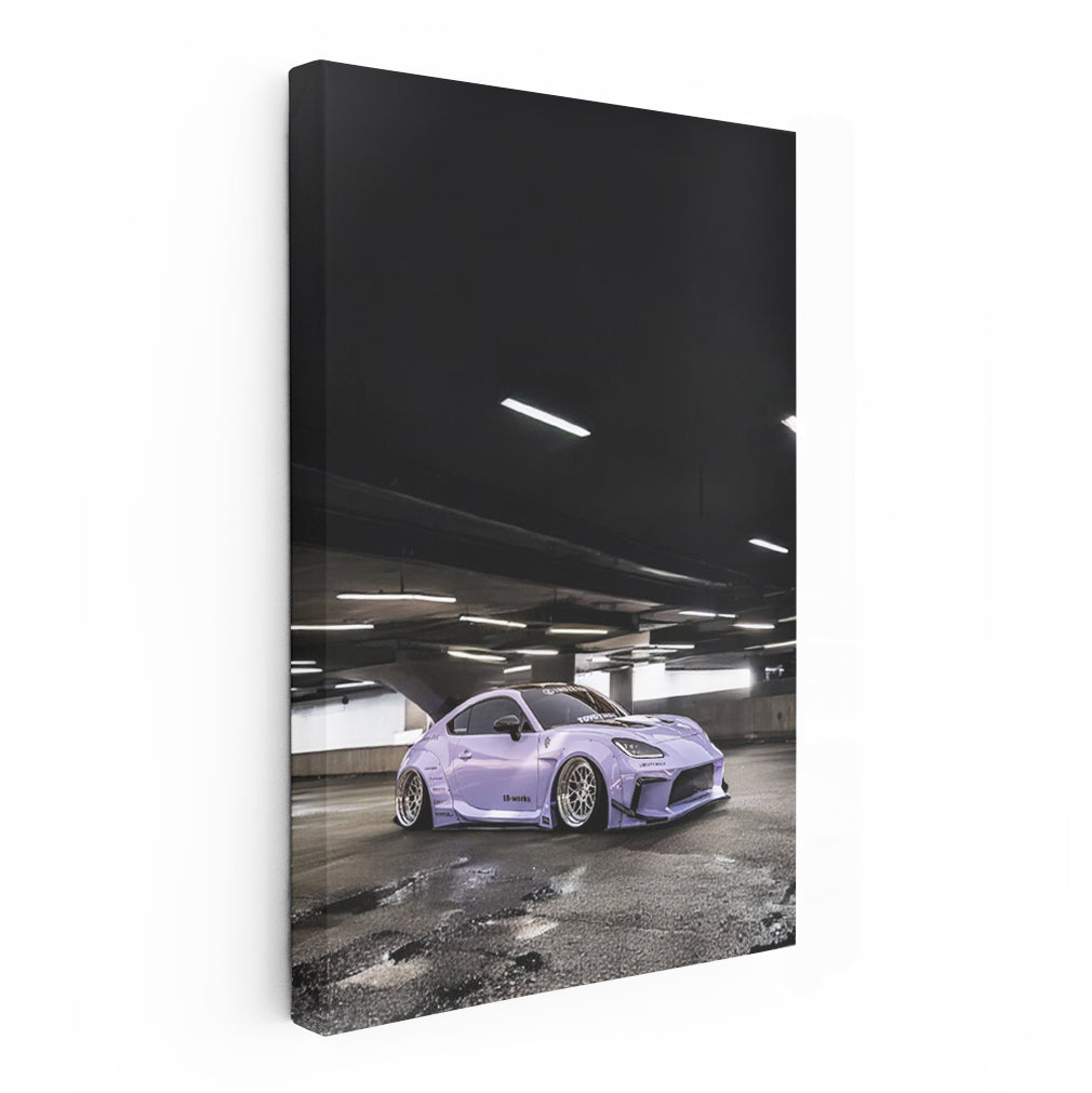 Purple Subaru BRZ in Underground Garage - Sporty Elegance