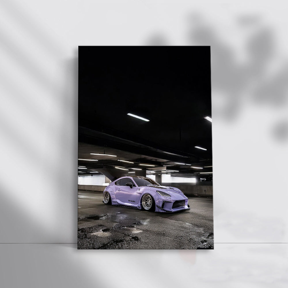Purple Subaru BRZ in Underground Garage - Sporty Elegance