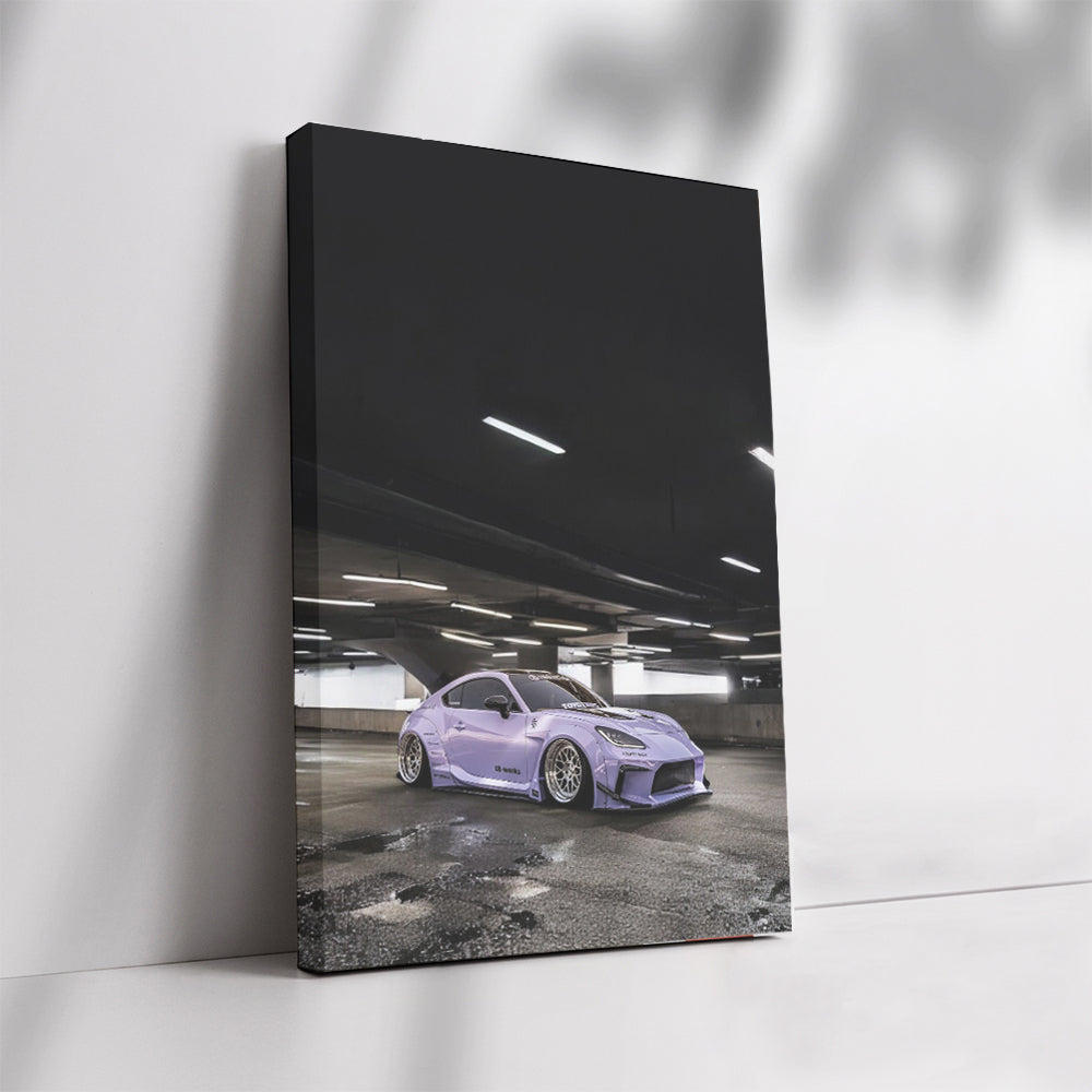 Purple Subaru BRZ in Underground Garage - Sporty Elegance