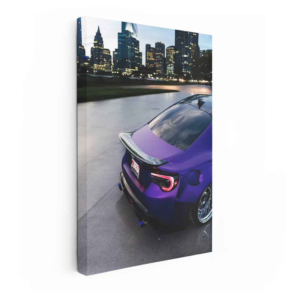 Purple Subaru BRZ in Urban Scene - Performance and Style