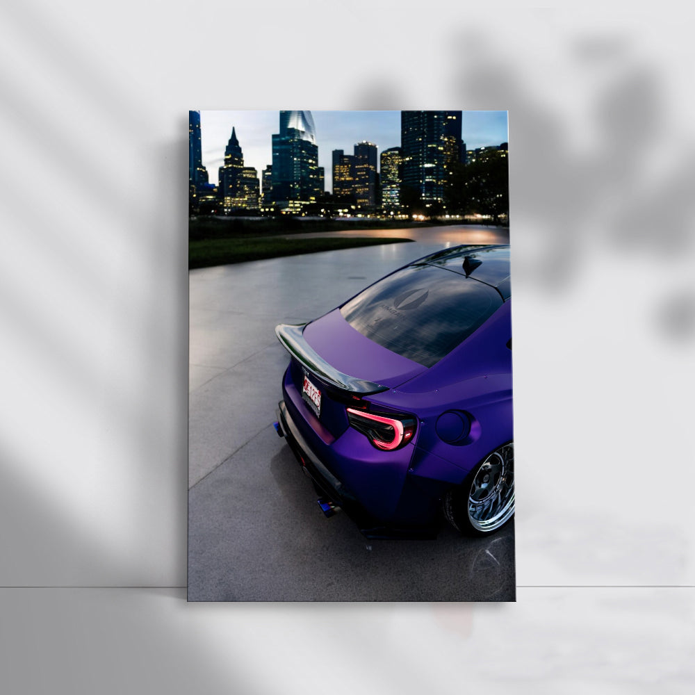 Purple Subaru BRZ in Urban Scene - Performance and Style