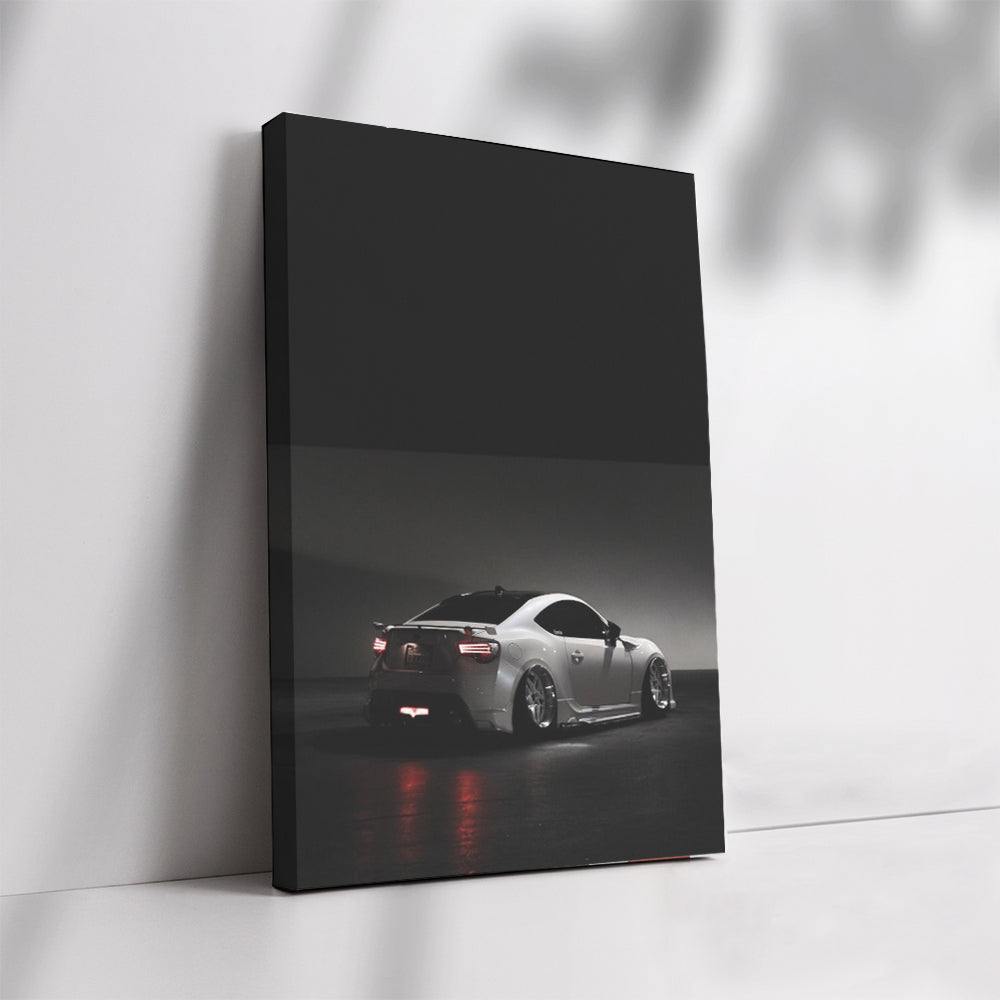 White Subaru BRZ in Parking Lot - Sleek and Sporty Drive