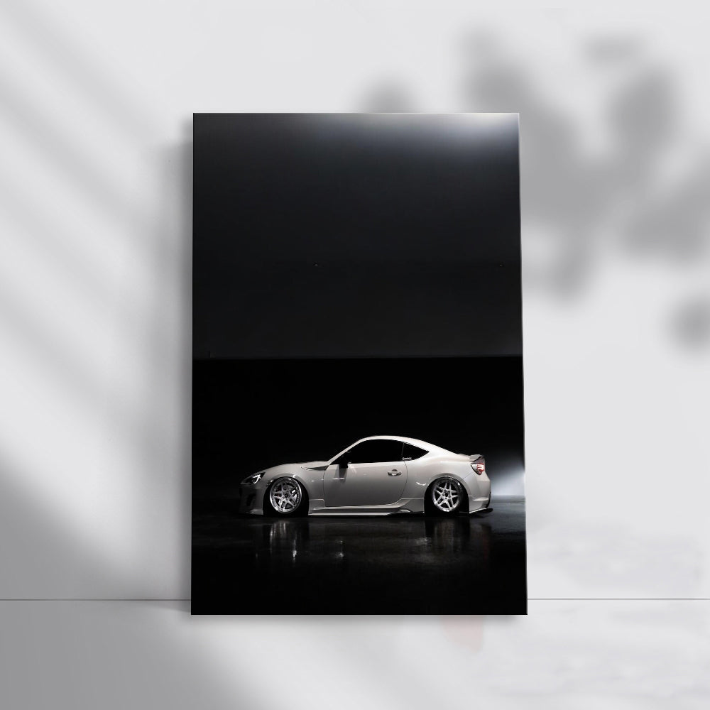 White Subaru BRZ in Parking Lot - Sporty and Sleek