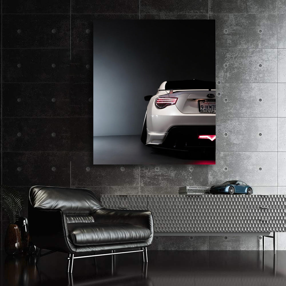 White Subaru BRZ Parked - Sleek and Sporty Machine