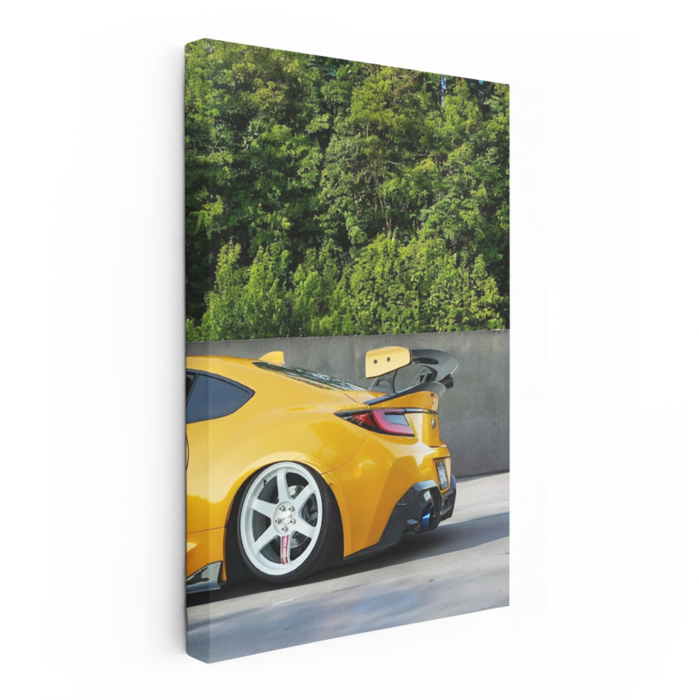 Vibrant Yellow Subaru BRZ Parked Elegantly - Sporty and Sleek