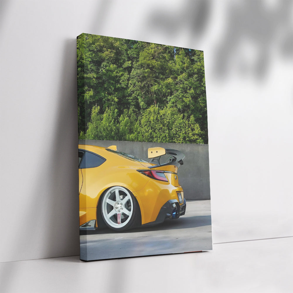 Vibrant Yellow Subaru BRZ Parked Elegantly - Sporty and Sleek