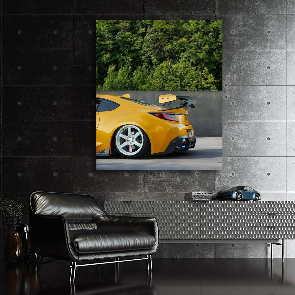 Vibrant Yellow Subaru BRZ Parked Elegantly - Sporty and Sleek