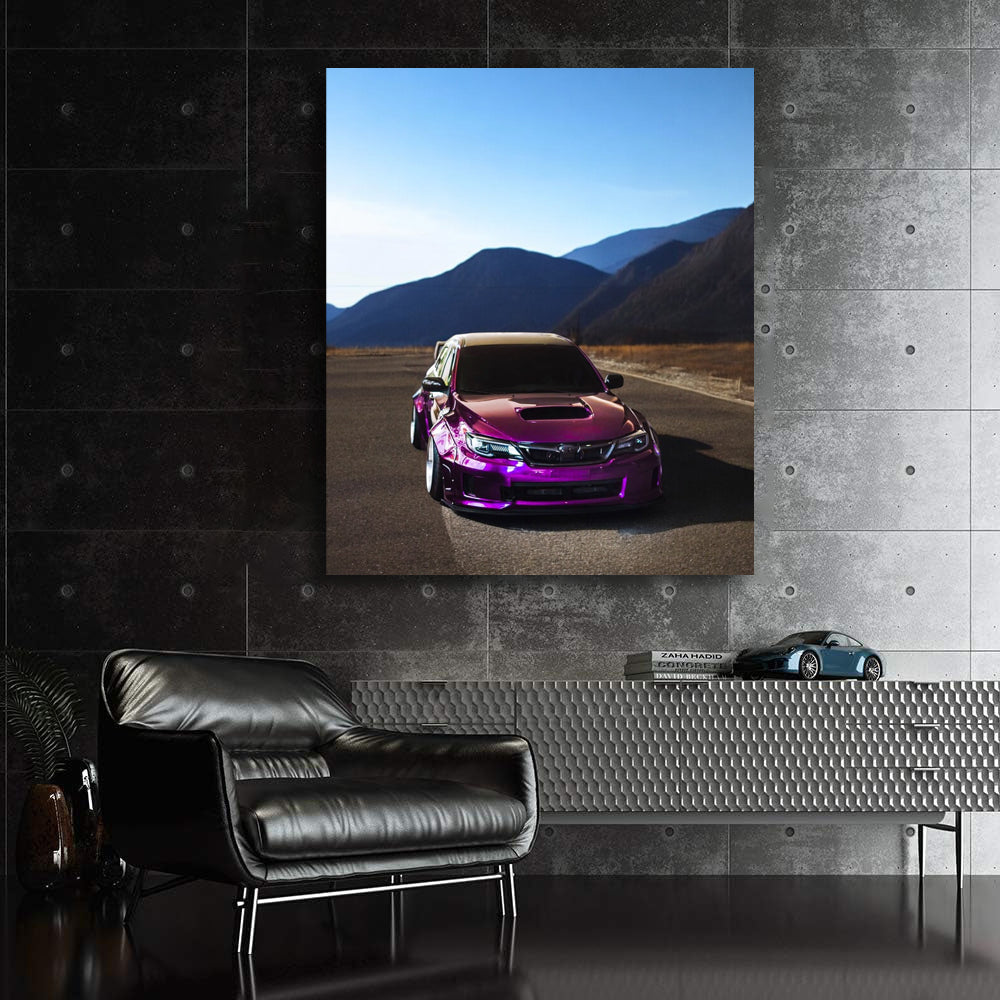 Subaru WRX Purple Adventure in Mountains - Thrill Seeker