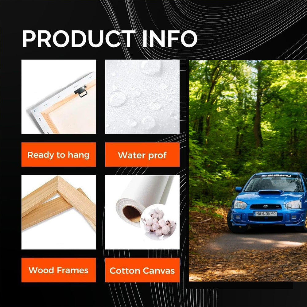 Blue Subaru WRX in Forest - Thrilling Adventure Awaits