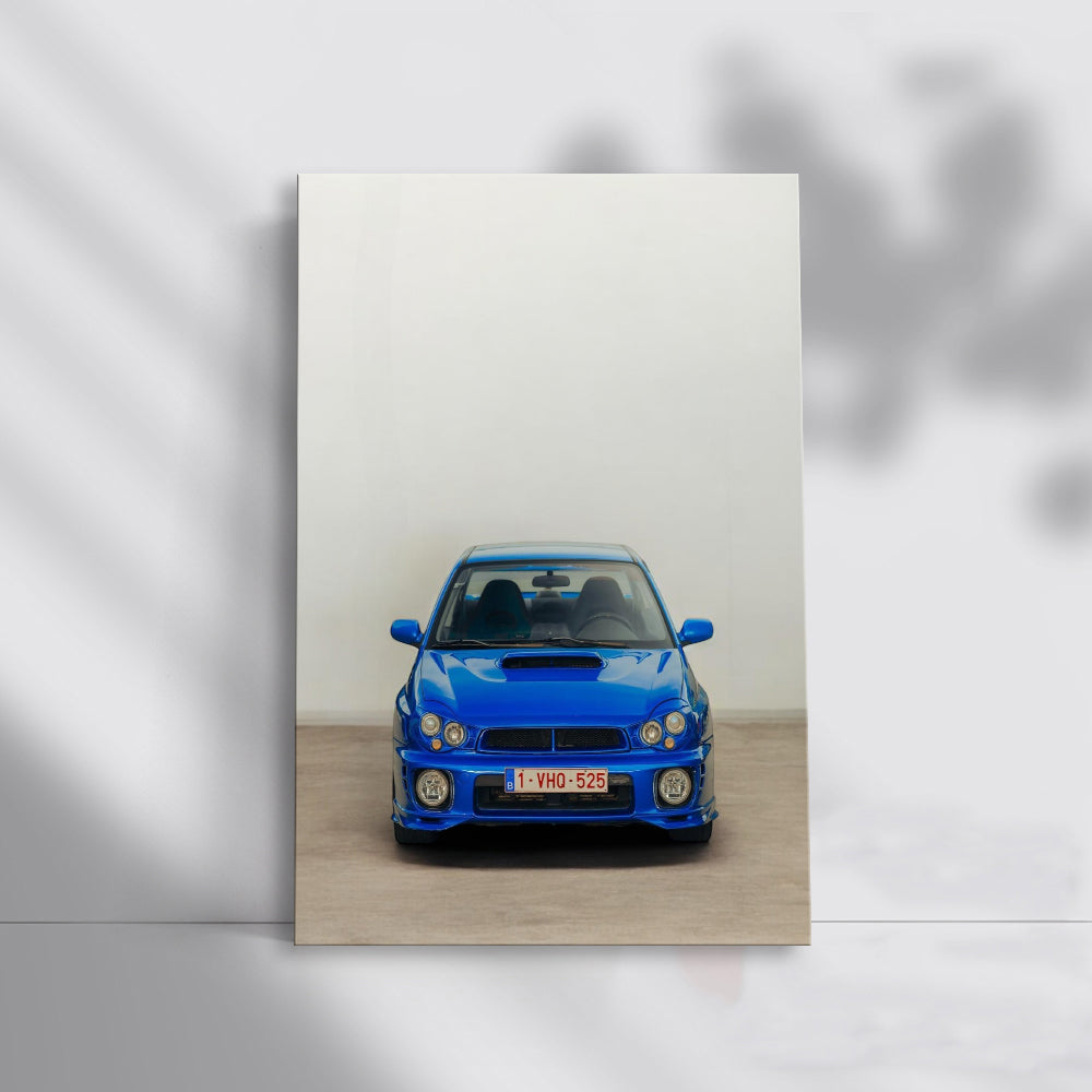 Blue Subaru WRX Parked: Dynamic Street Performer