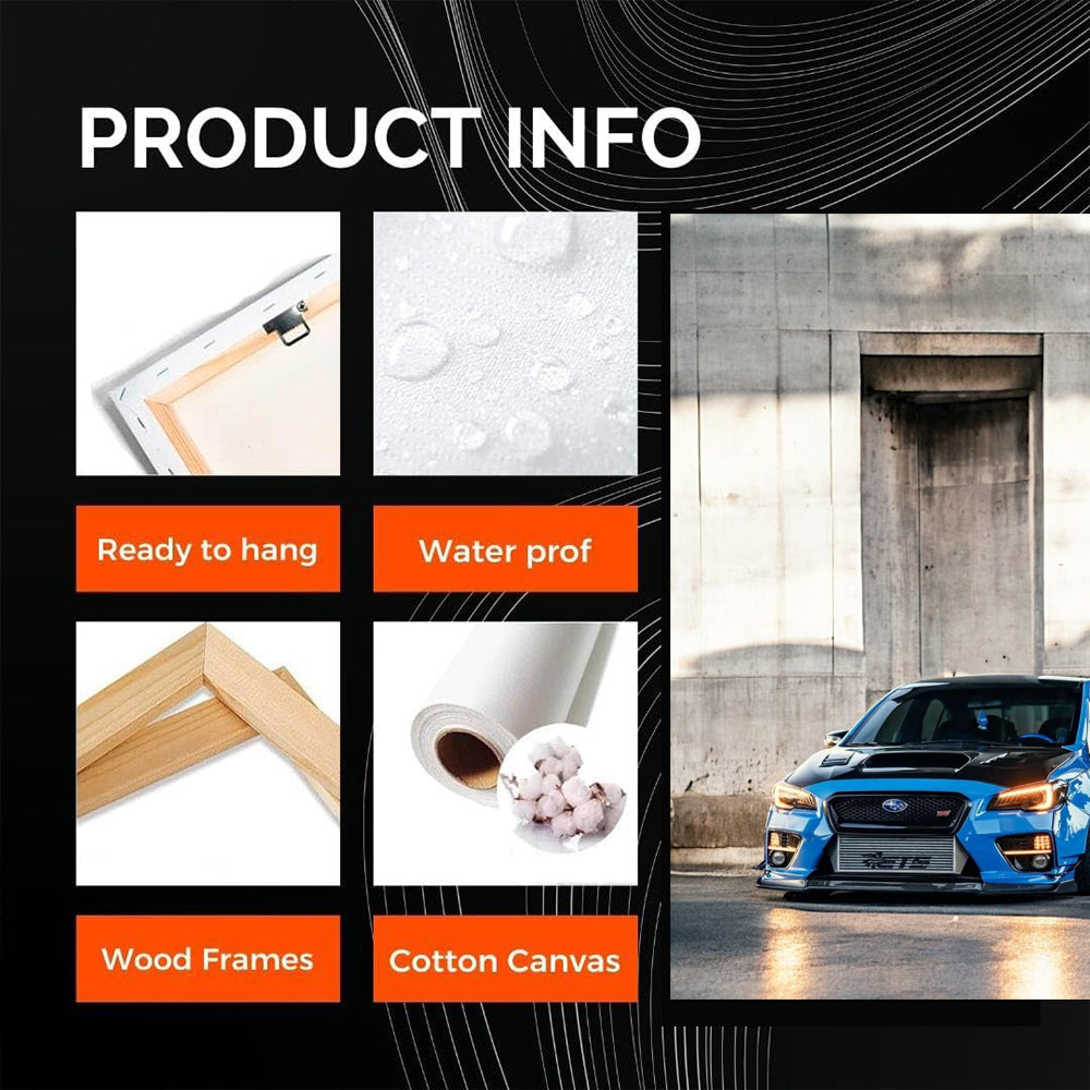 Blue Subaru WRX by Concrete Wall - Speed and Style Unleashed