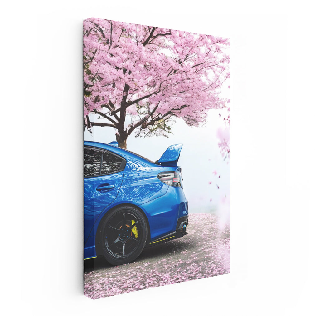 Subaru WRX Blue Under Sakura - Fast and Furious Ride