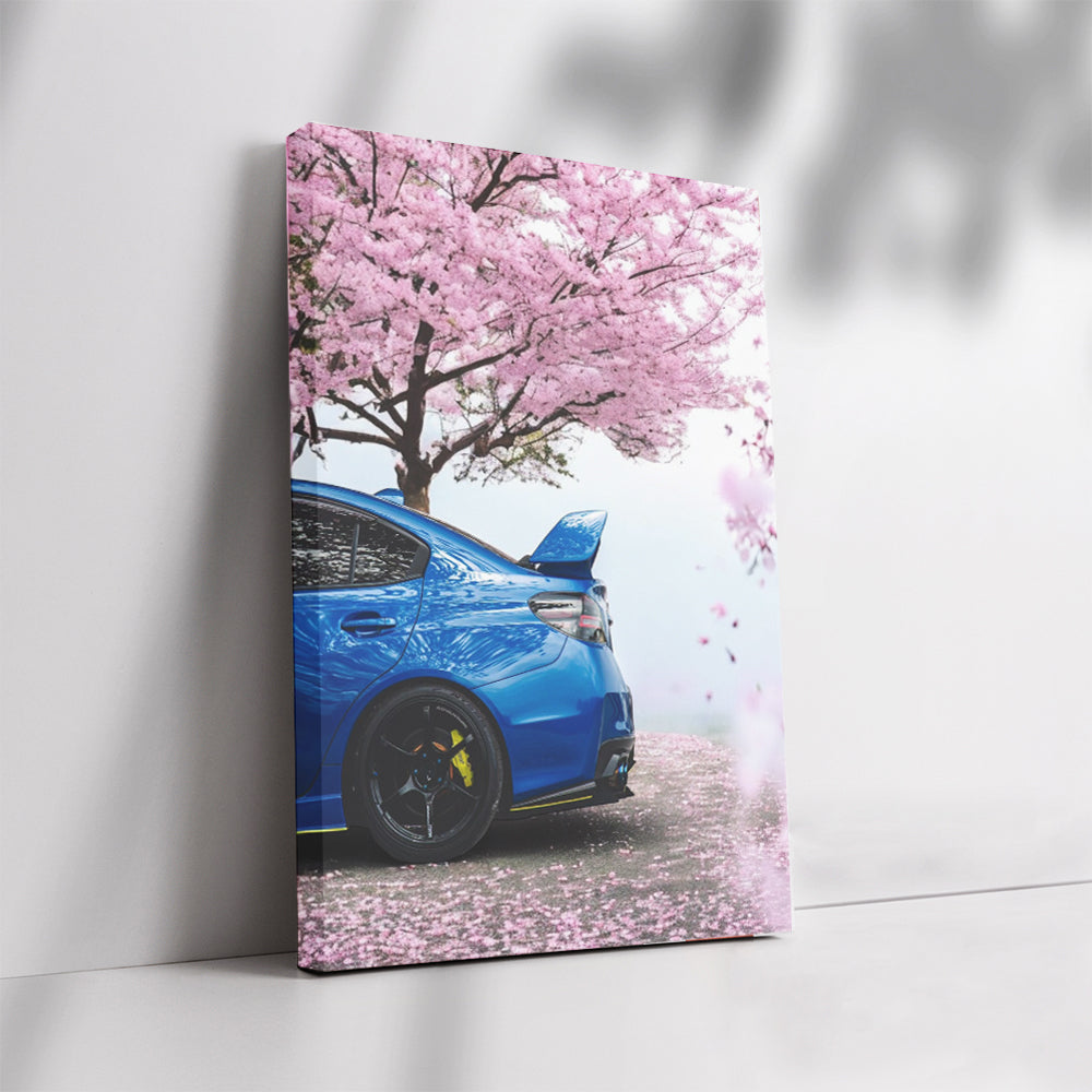 Subaru WRX Blue Under Sakura - Fast and Furious Ride