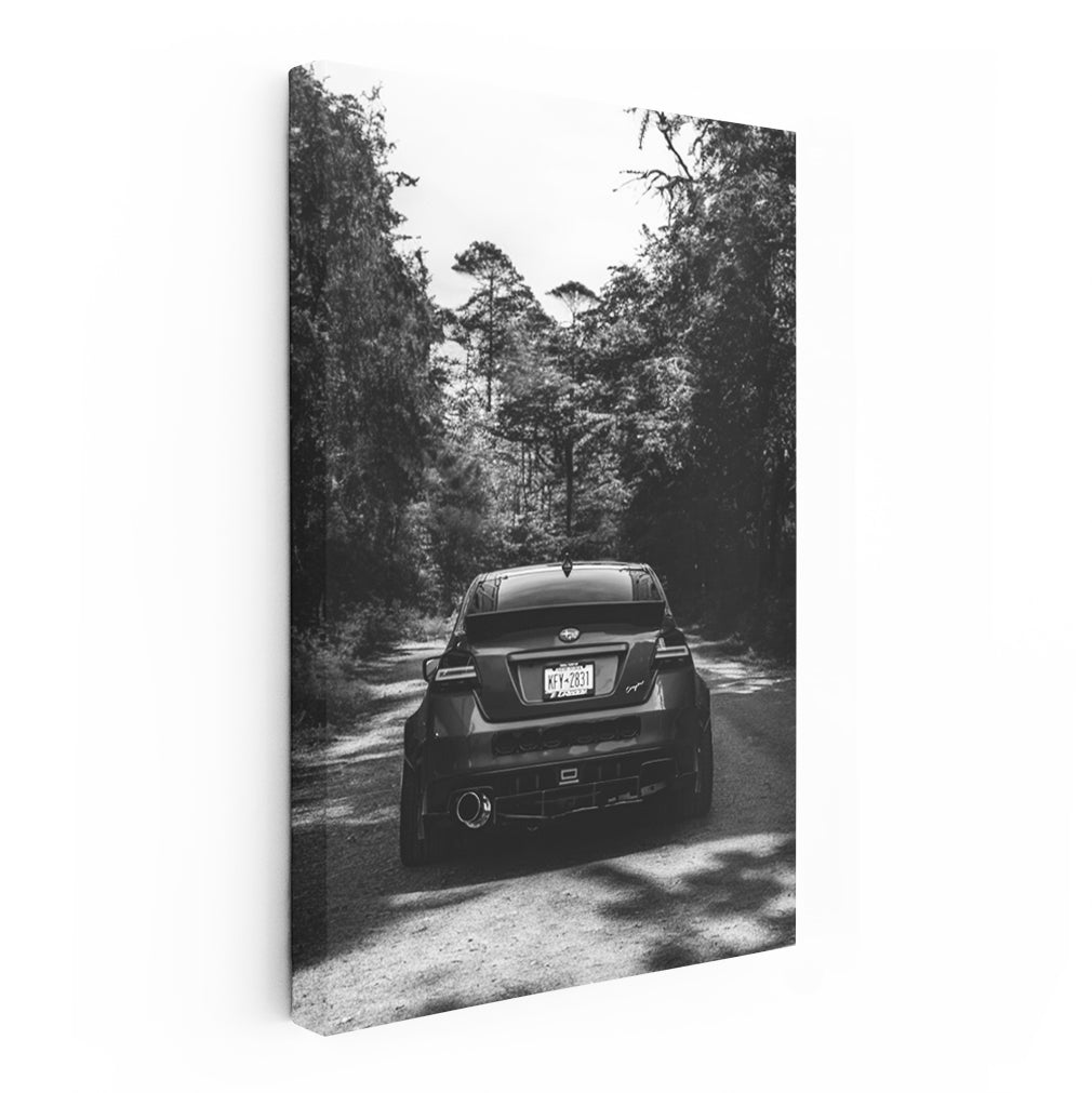 Subaru WRX Black & White in Nature - Performance Unleashed